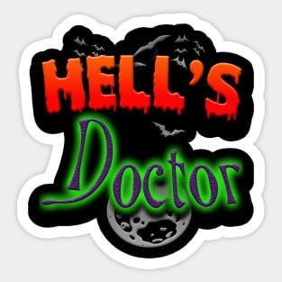 Hells Doctor Halloween Holiday Funny Spooky Gift Sticker